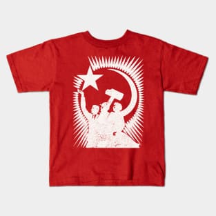 Soviet Propaganda Poster (White) Kids T-Shirt